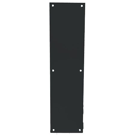 TRIMCO Square Corner Push Plate Satin Black 4"x16" 1001-3.622